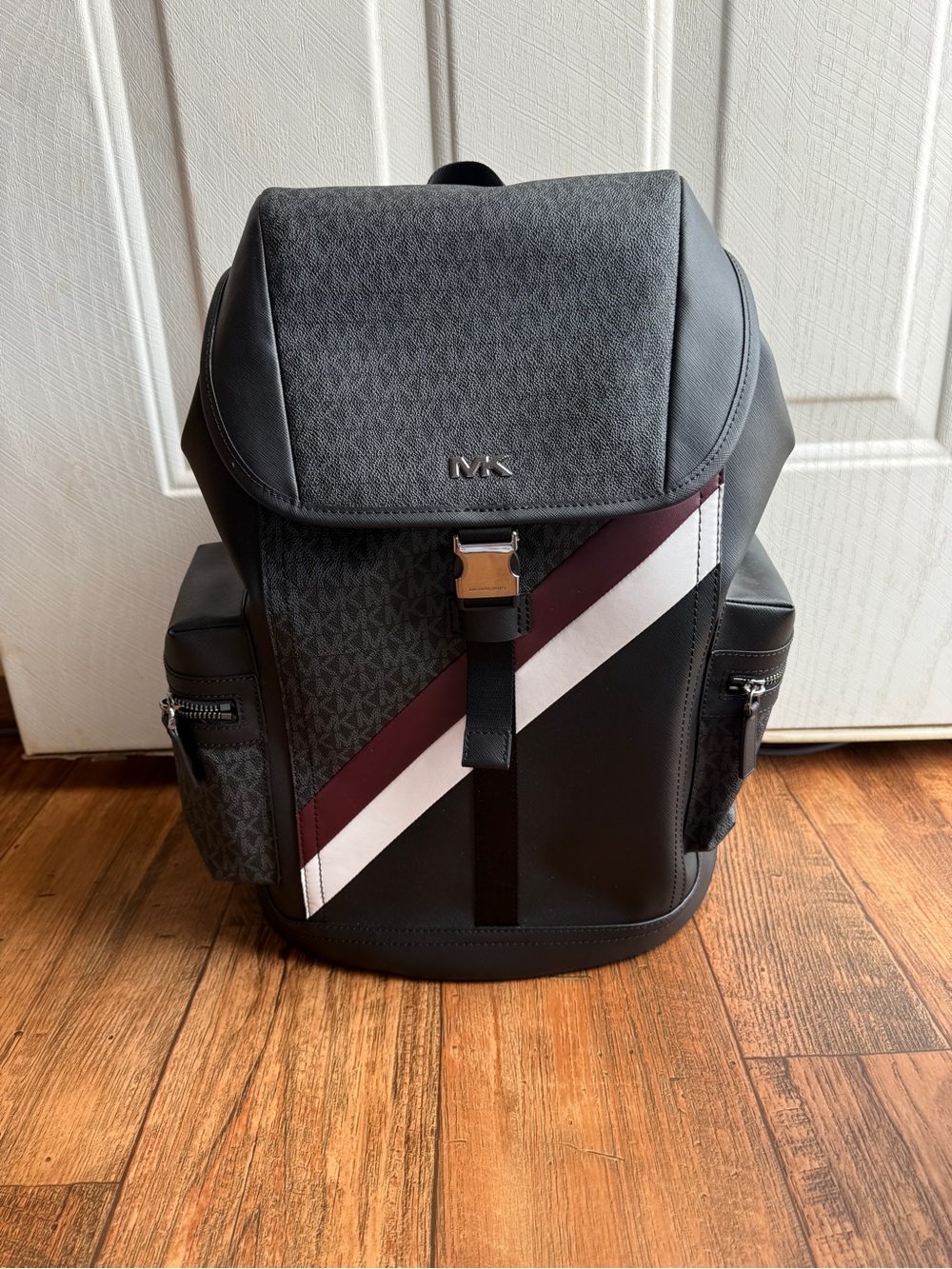 Micheal Kors Rivington Logo Stripe backpack